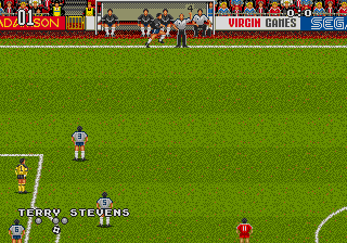 World Trophy Soccer (Genesis) screenshot: No love for substitutes