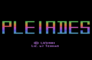 Pleiades (Atari 2600) screenshot: Title screen