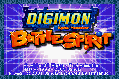 Digimon: Battle Spirit (Game Boy Advance) screenshot: Title screen