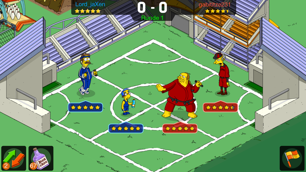 The Simpsons: Tapped Out (Android) screenshot: Tipp-Ball Quest 2015: Playing Tipp-Ball.