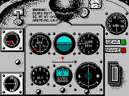 Spitfire '40 (ZX Spectrum) screenshot: The instrument panel