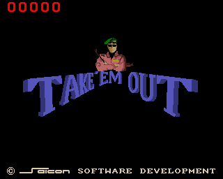 Take 'Em Out (Amiga) screenshot: Title screen