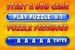 Super Collapse! II (Game Boy Advance) screenshot: Starting puzzle mode #1.