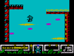 DJ Puff (ZX Spectrum) screenshot: Use the platforms to get higher up