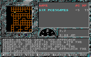 The Dark Queen of Krynn (Amiga) screenshot: Automap