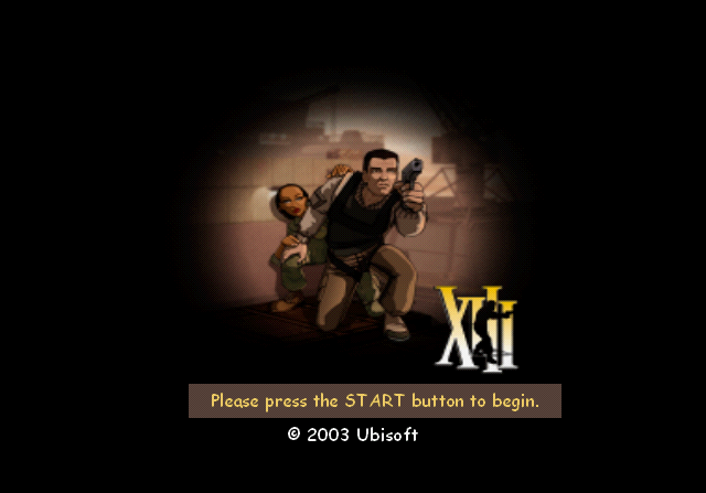 XIII (PlayStation 2) screenshot: Title screen.