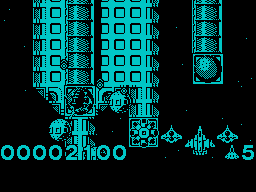 Hades Nebula (ZX Spectrum) screenshot: Escorts fighters. Very fragile and increases your size.