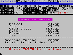 Great Britain Limited (ZX Spectrum) screenshot: What an age to be alive