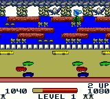 Frogger (Game Boy Color) screenshot: It's a delicious fly, I must eat it