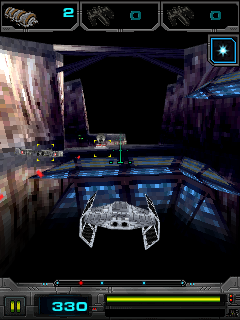 Star Wars: Imperial Ace (J2ME) screenshot: Entering the rebel base