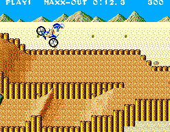 Game Box Série Esportes Radicais (SEGA Master System) screenshot: Performing a forward flip!