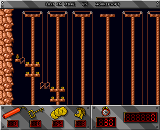 Lost in Mine (Amiga) screenshot: Start of level 16