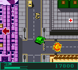 BattleTanx (Game Boy Color) screenshot: Blowing up an enemy tank.