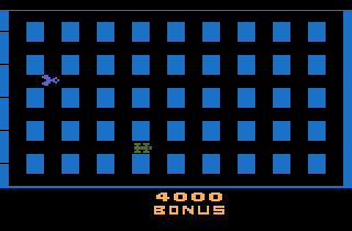 Universal Chaos (Atari 2600) screenshot: Level 4's completion bonus