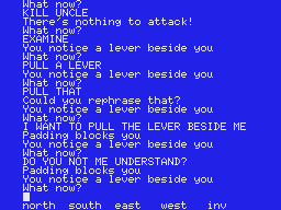 Snowball (MSX) screenshot: Stupid interpreter!