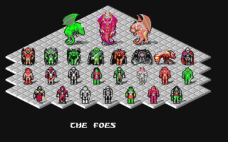 Shadow Sorcerer (Amiga) screenshot: The foes