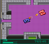 BattleTanx (Game Boy Color) screenshot: Battle in the open.