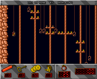 Lost in Mine (Amiga) screenshot: No way out? Suicide.