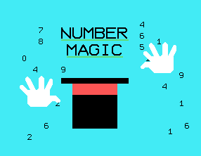 Number Magic (TI-99/4A) screenshot: Title Screen