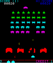 Space Invaders (J2ME) screenshot: Gameplay (S60)