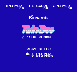 TwinBee (NES) screenshot: Title screen