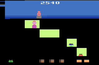 Gangster Alley (Atari 2600) screenshot: Fighting when it is night.