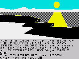 Spy-Trek Adventure (ZX Spectrum) screenshot: By the lake