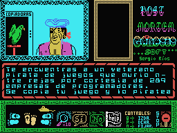 Post Mortem (MSX) screenshot: A software pirate
