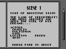 Charlie Chaplin (ZX Spectrum) screenshot: Setting the scene