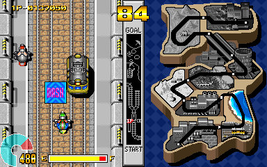 Masked Riders Club: Battle Race (Arcade) screenshot: Stage 2