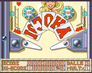 Soccer Pinball (Amiga) screenshot: Second table bottom