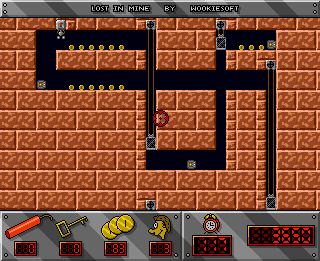 Lost in Mine (Amiga) screenshot: Looking for devices.