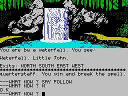 Robin of Sherwood: The Touchstones of Rhiannon (ZX Spectrum) screenshot: This effect is animated
