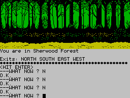 Robin of Sherwood: The Touchstones of Rhiannon (ZX Spectrum) screenshot: Bit of a maze here