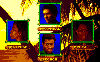 Freedom: Rebels in the Darkness (Amiga) screenshot: Character selection