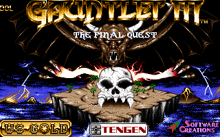 Gauntlet III: The Final Quest (Amiga) screenshot: Title screen