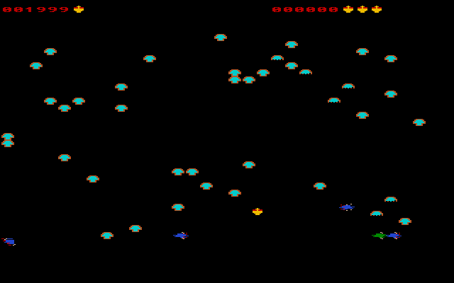 Centipede (Amiga) screenshot: Moving up