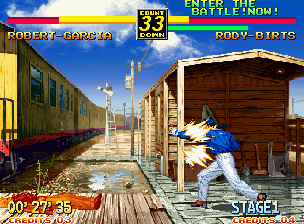 Art of Fighting 3: The Path of The Warrior (Neo Geo) screenshot: Any attempts to perform a special move without enough Spirit to use it will fail.