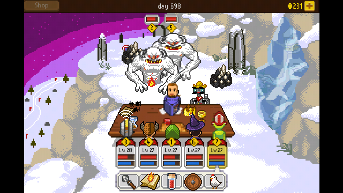 Knights of Pen & Paper + 1 Edition (Android) screenshot: How about some abominable snowmen