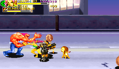 Battle Circuit (Arcade) screenshot: Road fight