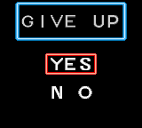 Sōkoban (Game Gear) screenshot: Give up?