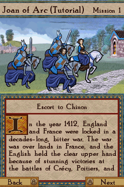Age of Empires: The Age of Kings (Nintendo DS) screenshot: Introduction of the first chapter