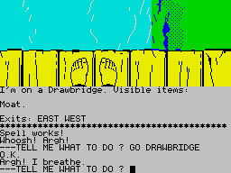 Sorcerer of Claymorgue Castle (ZX Spectrum) screenshot: Looks rickety