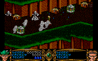 Gauntlet III: The Final Quest (Amiga) screenshot: Elf shooting arrows