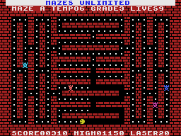 Mazes Unlimited (MSX) screenshot: Playing the first maze