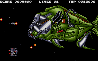 Darius (Atari ST) screenshot: Dorsal fin removed