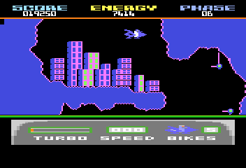 Fortress Underground (Atari 8-bit) screenshot: Discovered an underground city