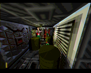 Zdzislav: Hero of the Galaxy 3D (Amiga) screenshot: Elevator guard