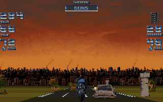 Black Viper (Amiga) screenshot: Flying high