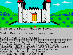 Sorcerer of Claymorgue Castle (ZX Spectrum) screenshot: Game start with credits
